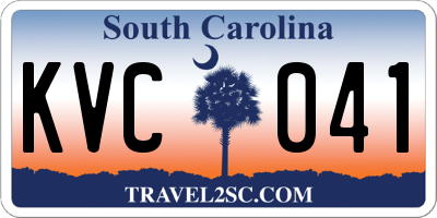 SC license plate KVC041