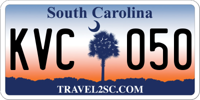 SC license plate KVC050