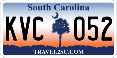 SC license plate KVC052