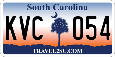 SC license plate KVC054