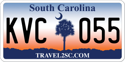 SC license plate KVC055