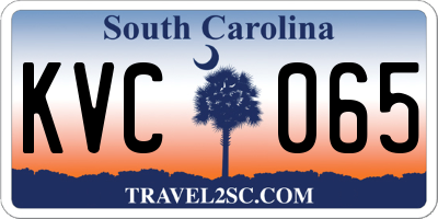SC license plate KVC065