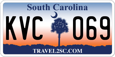 SC license plate KVC069