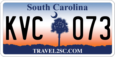 SC license plate KVC073