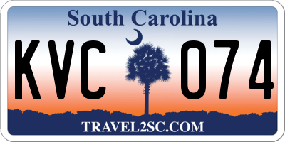 SC license plate KVC074