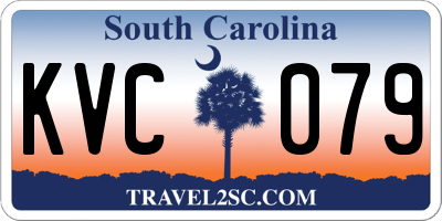 SC license plate KVC079