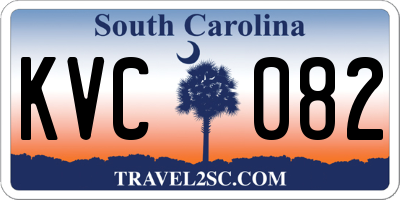 SC license plate KVC082