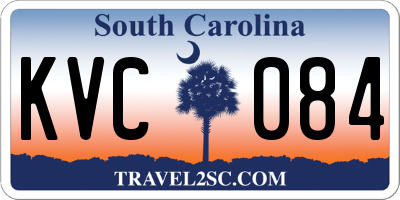 SC license plate KVC084