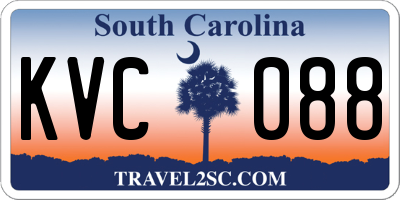 SC license plate KVC088