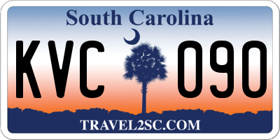 SC license plate KVC090
