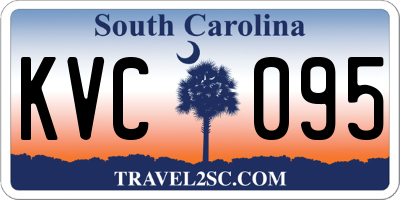 SC license plate KVC095
