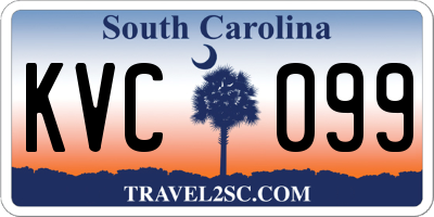 SC license plate KVC099
