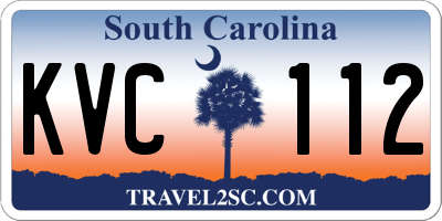SC license plate KVC112