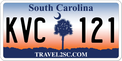 SC license plate KVC121