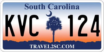 SC license plate KVC124