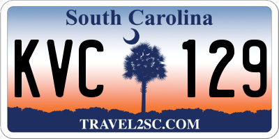 SC license plate KVC129