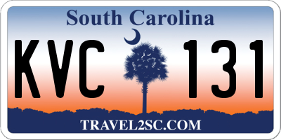 SC license plate KVC131