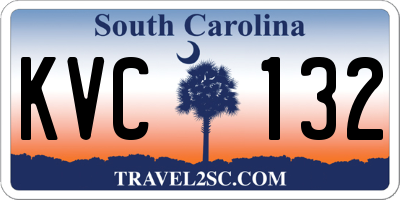 SC license plate KVC132