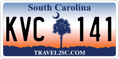 SC license plate KVC141