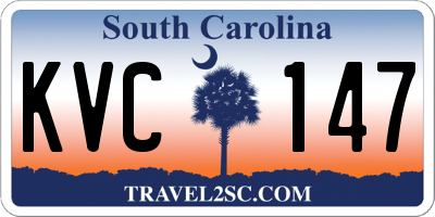 SC license plate KVC147