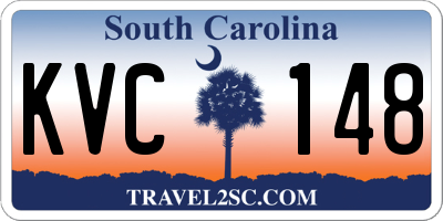 SC license plate KVC148