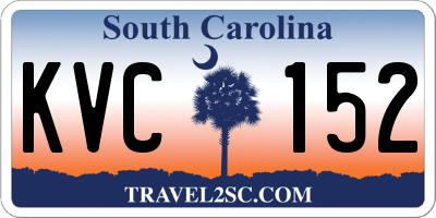 SC license plate KVC152