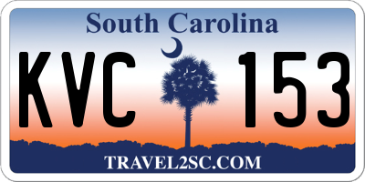 SC license plate KVC153