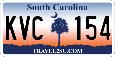 SC license plate KVC154