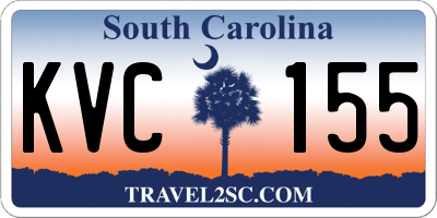 SC license plate KVC155