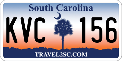 SC license plate KVC156