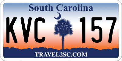 SC license plate KVC157