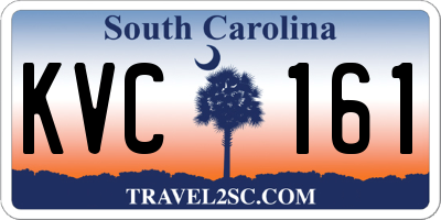 SC license plate KVC161