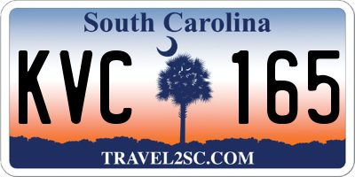 SC license plate KVC165