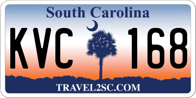 SC license plate KVC168