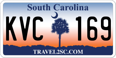 SC license plate KVC169