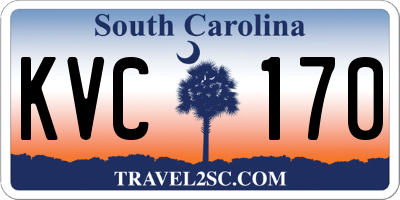 SC license plate KVC170