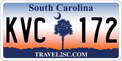SC license plate KVC172