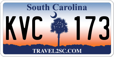 SC license plate KVC173
