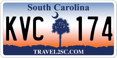 SC license plate KVC174