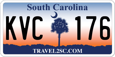 SC license plate KVC176