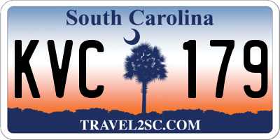 SC license plate KVC179
