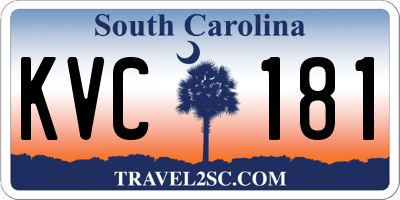 SC license plate KVC181