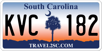 SC license plate KVC182