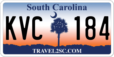 SC license plate KVC184