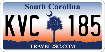 SC license plate KVC185