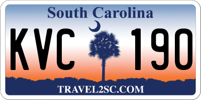 SC license plate KVC190