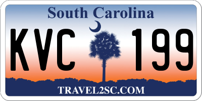 SC license plate KVC199