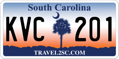 SC license plate KVC201