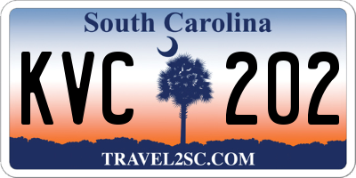 SC license plate KVC202