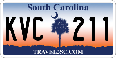 SC license plate KVC211